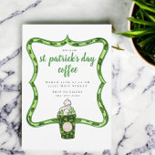 Koffie St Patrick's Day Party Kaart