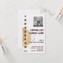 Koffie Stain- en Espresso-machinekamer Klantenkaartje