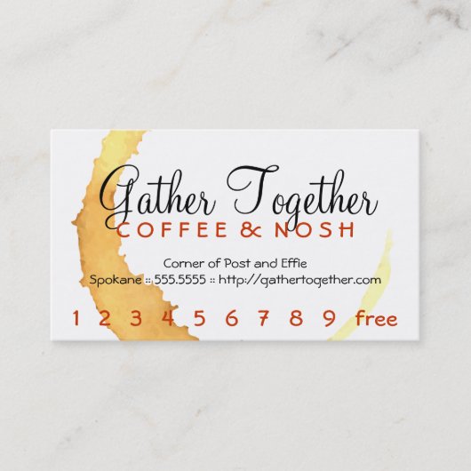 Koffie Stain Gather Punch / Loyalty Card (Voorkant)