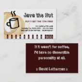 Koffie Stain Logo Drink Punch Card Klantenkaartje (Voorkant / Achterkant)