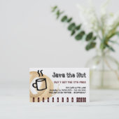 Koffie Stain Logo Drink Punch Card Klantenkaartje (Staand voorkant)