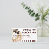 Koffie Stain Logo Drink Punch Card Klantenkaartje (Staand voorkant)