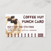 Koffie Stain Logo Drink Punch Card Klantenkaartje (Voorkant)