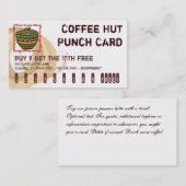 Koffie Stain Logo Drink Punch Card Klantenkaartje (Voorkant / Achterkant)