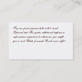 Koffie Stain Logo Drink Punch Card Klantenkaartje (Achterkant)