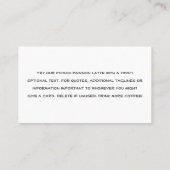 Koffie Stain Loyalty Punch Card (Achterkant)