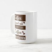 Koffie stelt geen Gekke vragen Koffiemok (Voorkant links)