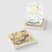 Koffie Stenen Onderzetter (Zijkant)