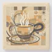 Koffie Stenen Onderzetter (Voorkant)