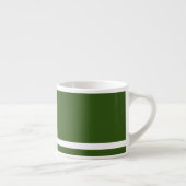 Koffie Sterk olijfgroen met witte streep Espresso Kop (Rechts)