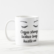 Koffie Sterk, Wimpers Lang, Geen Pardon Mok