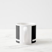 Koffie sterk zwart met witte streep espresso kop (Achterkant)