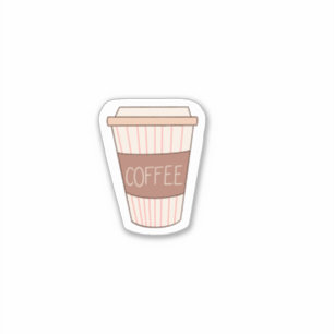 Koffie Sticker, Kopje Koffie Sticker