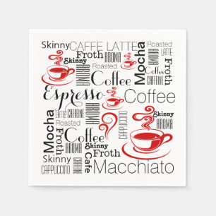 Koffie stijlen zijn hare servet