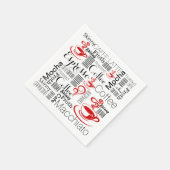 Koffie stijlen zijn hare servet (Hoek)