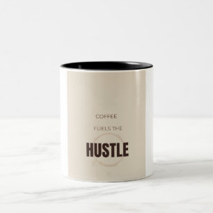 Koffie Stimuleert De Hustle Motiverende Koffie Lie Tweekleurige Koffiemok