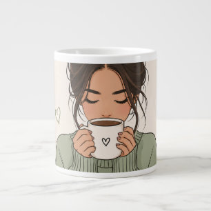 Koffie Stimuleert Mijn Doelen Cute Koffiemok Ontwe Grote Koffiekop