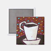 Koffie stippen magneet (Voorkant / Achterkant)