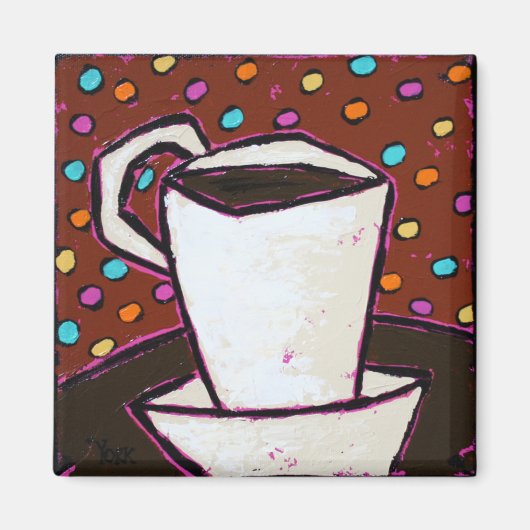Koffie stippen magneet (Voorkant)