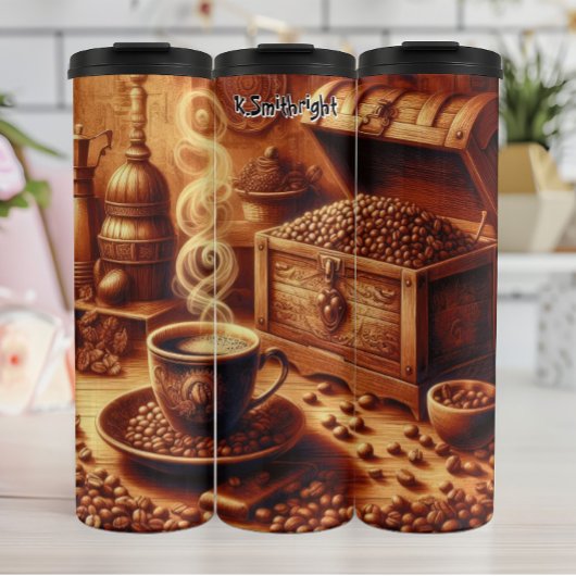 Koffie stomen met Treasure Chest Thermosbeker