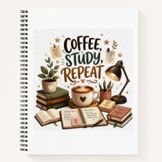Koffie Studie Herhaal Cozy Studie Bureaublad Boekl Notitieboek