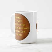Koffie supporter grappige mok (Voorkant links)
