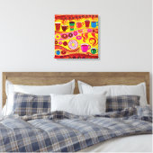 Koffie Swirl en Suiker Rush Canvas Afdruk (Insitu (Slaapkamer))