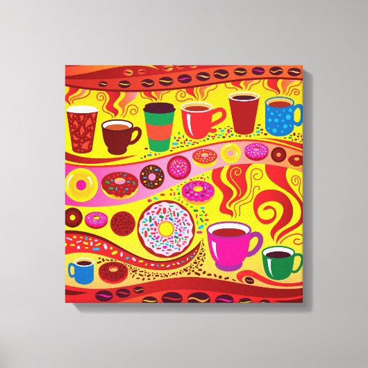 Koffie Swirl en Suiker Rush Canvas Afdruk (Voorkant)