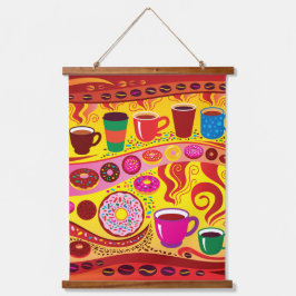 Koffie Swirl en Suiker Rush Hangend Wandkleed