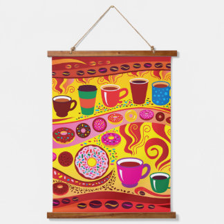 Koffie Swirl en Suiker Rush Hangend Wandkleed