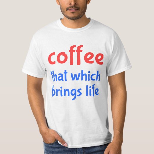 Koffie t-shirt (Voorkant)