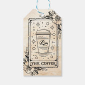 Koffie Tarot Kaart Cadeaulabel (Achterkant)