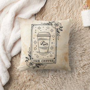 Koffie Tarot Kaart Kussen
