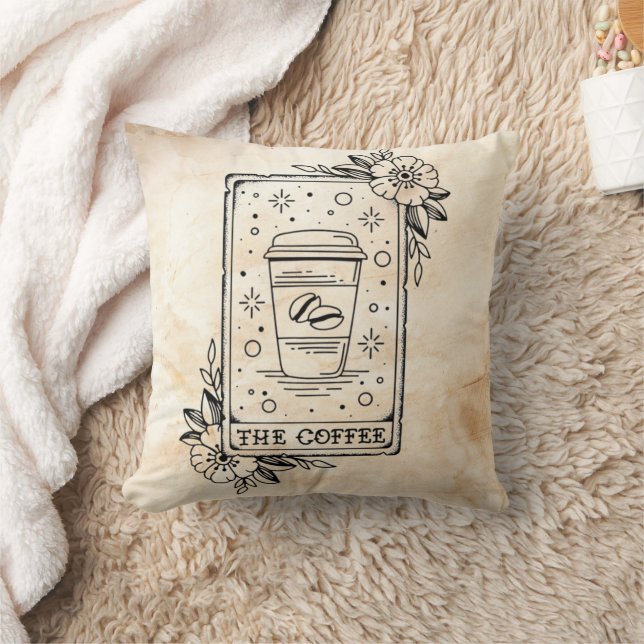 Koffie Tarot Kaart Kussen (Deken)