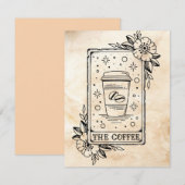 Koffie Tarot Kaart Notitiekaartje (Voorkant / Achterkant)