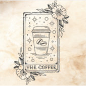 Koffie Tarot Kaart Sticker (Voorkant)