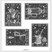 Koffie Tarot Kaarten Sticker (Vel)