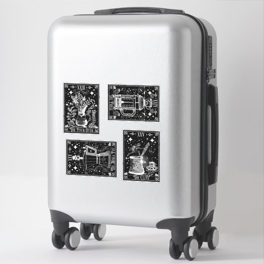 Koffie Tarot Kaarten Sticker (Koffer)