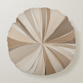Koffie Taupe AI-kunst  Rond Kussen