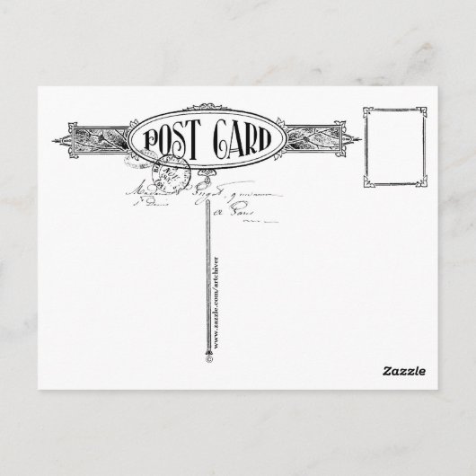 "KOFFIE TEA JE'N ME MEISJE BRIEFKAART (Achterkant)