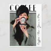 "KOFFIE TEA JE'N ME  MEISJE BRIEFKAART (Voorkant)