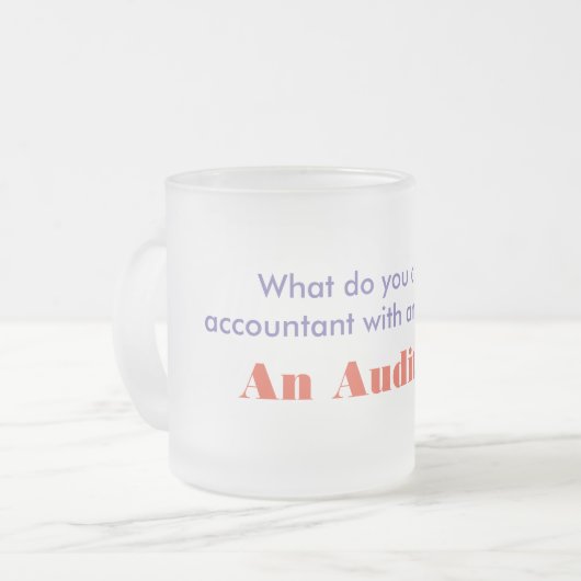 Koffie/Tea-Mok van de accountant Matglas Koffiemok (Voorkant links)