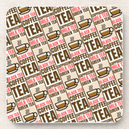 KOFFIE TEA PATROON, onderzetter van harde kunststo