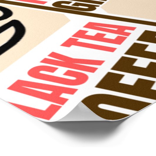 KOFFIE TEA-patroon Poster (Hoek)