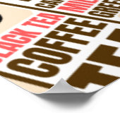 KOFFIE TEA-patroon Poster (Hoek)