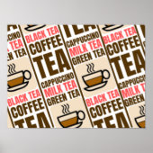 KOFFIE TEA-patroon Poster (Voorkant)