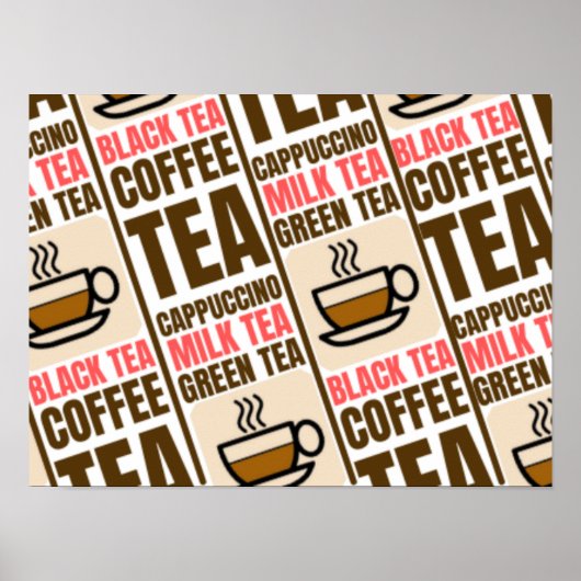 KOFFIE TEA-patroon Poster (Voorkant)