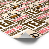 KOFFIE TEA-patroon Poster (Hoek)
