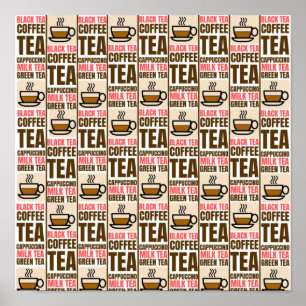 KOFFIE TEA-patroon Poster