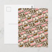 KOFFIE TEA PATTERN, Briefkaart (Voorkant / Achterkant)
